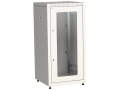 ITK LINEA E Шкаф напольный сетевой 19" 24U 600х600мм стеклянная передняя дверь задняя металлическая серый