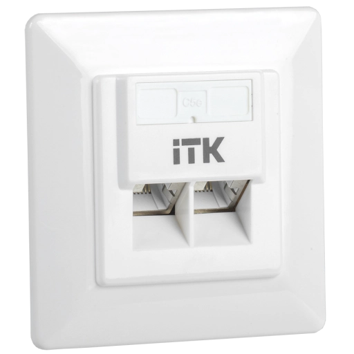 ITK Внутренняя информационная розетка RJ45 кат.5E FTP 2 порта