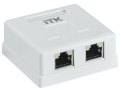 ITK Настенная информационная розетка RJ45 кат.5e FTP 2-порта