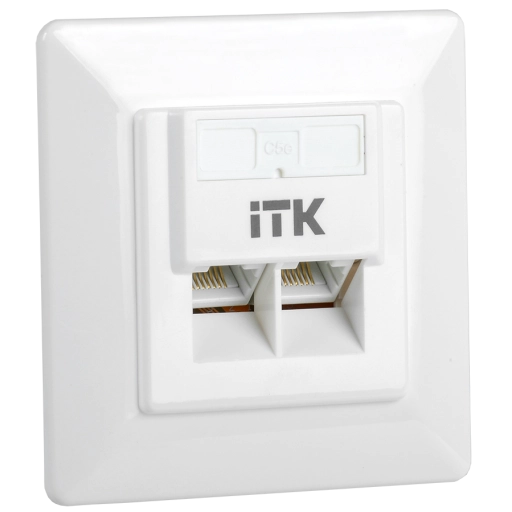 ITK Внутренняя информационная розетка RJ45 кат.5E UTP 2 порта