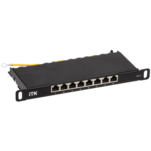 ITK 0,5U патч-панель кат.6 STP 8 портов 10" (Dual IDC)