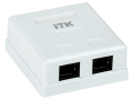 ITK Настенная информационная розетка RJ-45 кат.6 2-порта