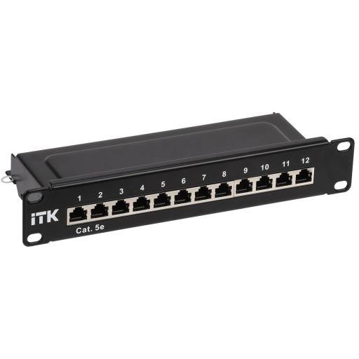 ITK 1U патч-панель кат.5E STP 12 портов 10" (Dual IDC)