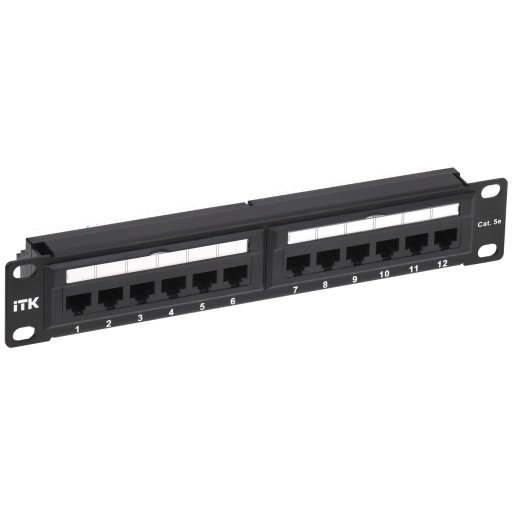 ITK 1U патч-панель кат.5E UTP 12 портов 10" (Dual IDC)
