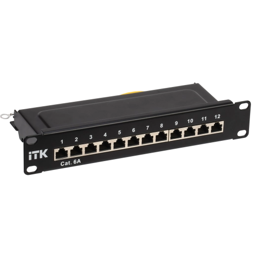 ITK 1U патч-панель кат.6A STP 12 портов 10" (Dual IDC)