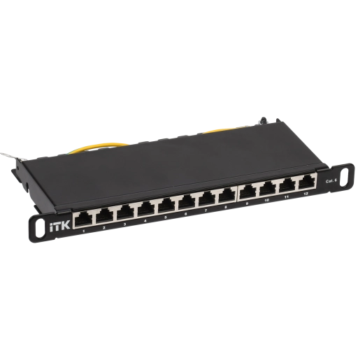 ITK 0,5U патч-панель кат.6 STP 12 портов 10" (Dual IDC)