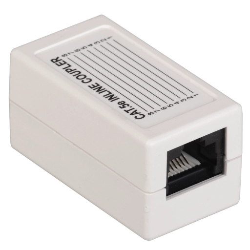 ITK Проходной адаптер кат.5E UTP тип RJ45-RJ45 (8P8C) белый