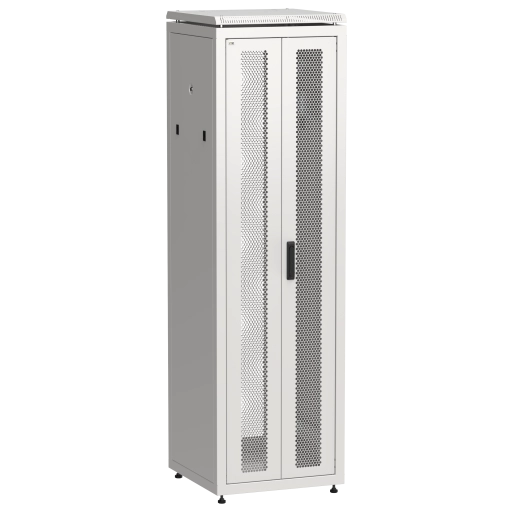 ITK LINEA N Шкаф сетевой 19" 42U 600х600мм двери передняя перфорированная задняя двустворчатая перфорированная серый