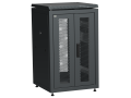 ITK LINEA N Шкаф сетевой 19" 18U 600х600мм двери передняя перфорированная задняя двустворчатая перфорированная черный