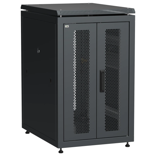 ITK LINEA N Шкаф сетевой 19" 18U 600х800мм двери передняя перфорированная задняя двустворчатая перфорированная черный