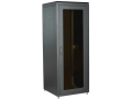 ITK LINEA N Шкаф сетевой 19" 18U 800х800мм стеклянная передняя дверь задняя металлическая черный