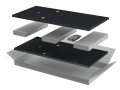 ITK LINEA N Комплект стенок боковых 1000мм для шкафа 18U черный
