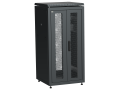 ITK LINEA N Шкаф сетевой 19" 24U 600х600мм двери передняя перфорированная задняя двустворчатая перфорированная черный