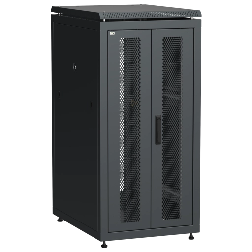 ITK LINEA N Шкаф сетевой 19" 24U 600х800мм двери передняя перфорированная задняя двустворчатая перфорированная черный