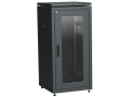 ITK LINEA N Шкаф сетевой 19" 24U 600х800мм стеклянная передняя дверь задняя металлическая черный