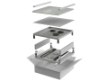 ITK LINEA N Комплект основание и крыша 600х600мм для шкафа 18-27U серый