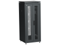 ITK LINEA N Шкаф сетевой 19" 28U 600х600мм двери передняя перфорированная задняя двустворчатая перфорированная черный