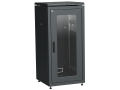 ITK LINEA N Шкаф сетевой 19" 28U 600х800мм стеклянная передняя дверь черный