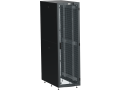 ITK LINEA S Шкаф серверный 19" 42U 600х1000мм передняя дверь двухстворчатая перфорированная задняя дверь перфорированная черный RAL 9005