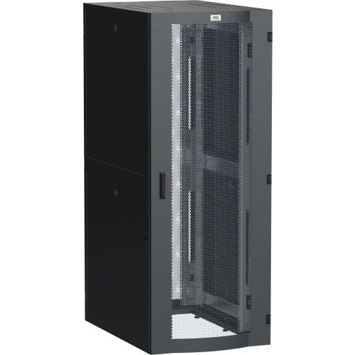 ITK LINEA S Шкаф серверный 19" 42U 750х1070мм передняя дверь двухстворчатая перфорированная задняя дверь перфорированная черный RAL 9005