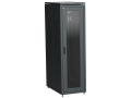 ITK LINEA N Шкаф сетевой 19" 33U 600х1000мм стеклянная передняя дверь черный