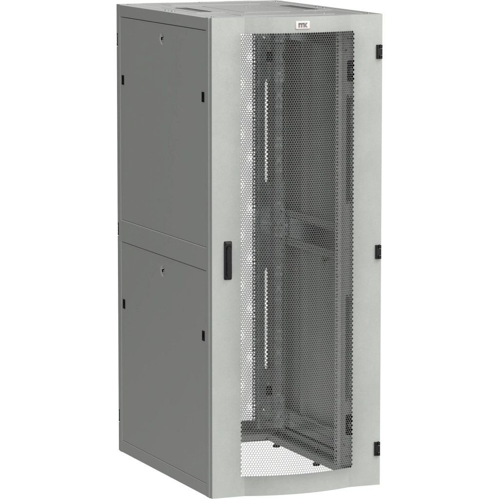 ITK LINEA S Шкаф серверный 19" 45U 750х1070мм передняя дверь двухстворчатая перфорированная задняя дверь перфорированная серый RAL 7035