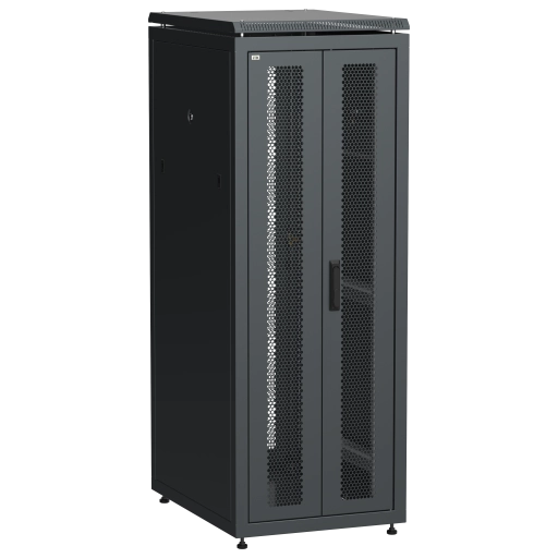 ITK LINEA N Шкаф сетевой 19" 33U 600х800мм двери передняя перфорированная задняя двустворчатая перфорированная черный