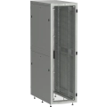 ITK LINEA S Шкаф серверный 19" 48U 600х1200мм передняя дверь двухстворчатая перфорированная задняя дверь перфорированная серый RAL 7035