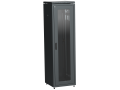 ITK LINEA N Шкаф сетевой 19" 33U 600х800мм стеклянная передняя дверь задняя металлическая черный