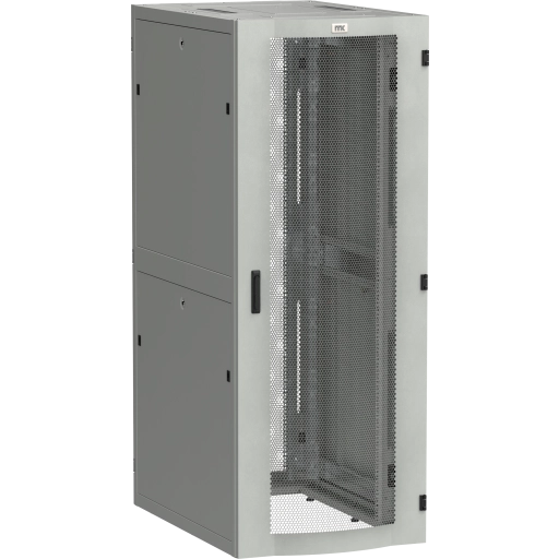 ITK LINEA S Шкаф серверный 19" 48U 800х1000мм передняя дверь двухстворчатая перфорированная задняя дверь перфорированная серый RAL 7035