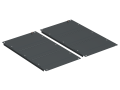 ITK LINEA S Панель основания шкафа 800х1200мм черная (2шт/компл)