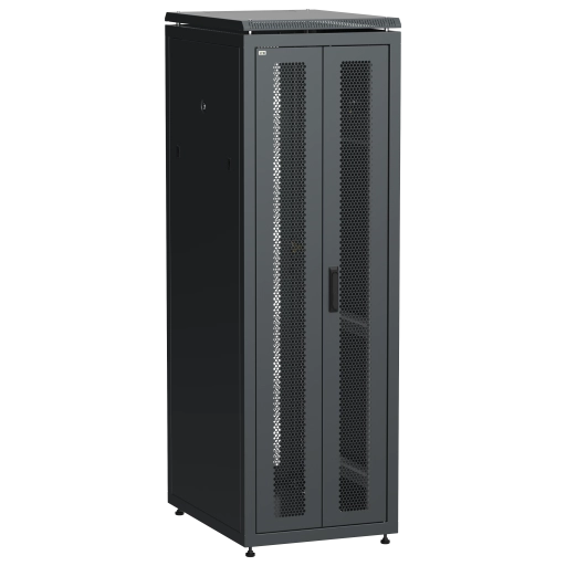 ITK LINEA N Шкаф сетевой 19" 38U 600х800мм двери передняя перфорированная задняя двустворчатая перфорированная черный