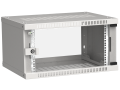 ITK Шкаф настенный LINEA WE 6U 600х450мм дверь стекло серый